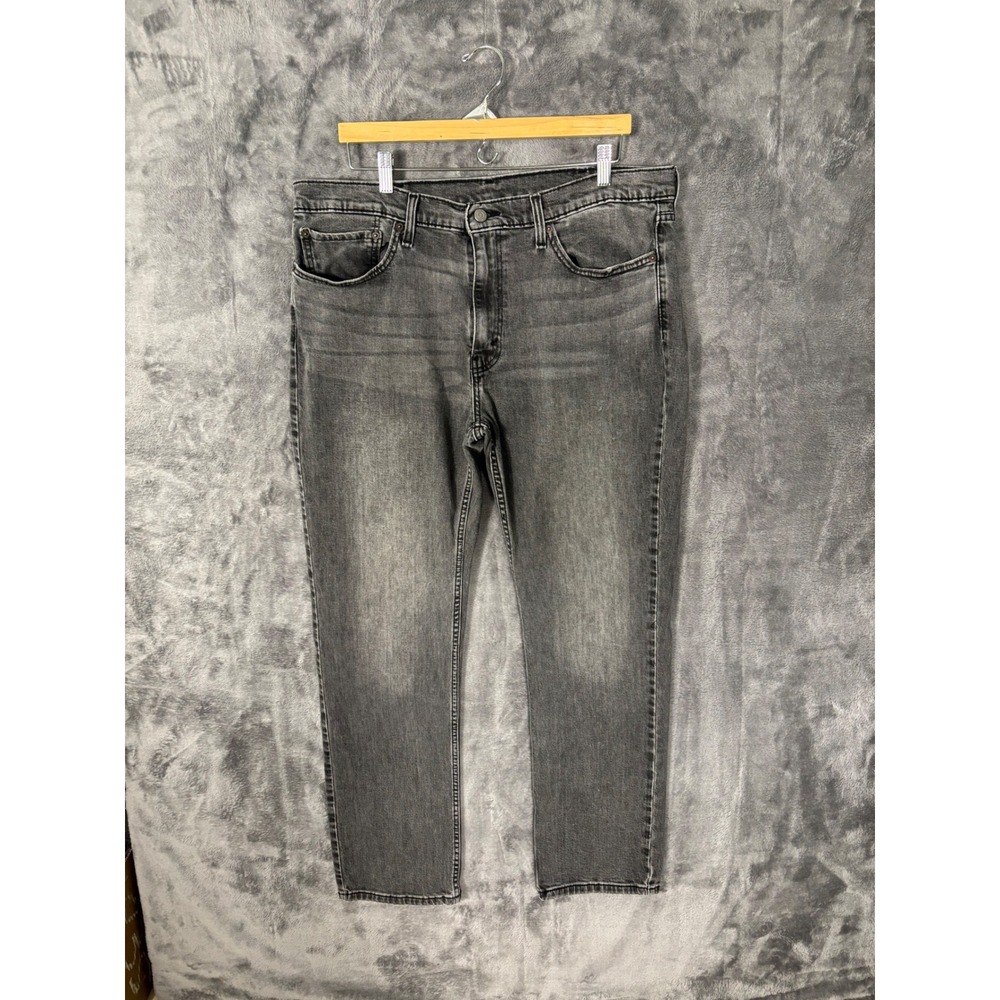 Levis 514 Mens Straight Fit Gray Denim Jeans 38x32 Actual 38x27